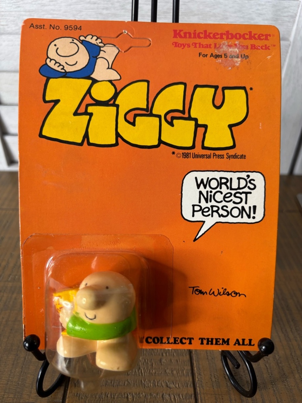 Vintage 1981 Ziggy "World's Nicest Person" Figure Knickerbocker Sealed